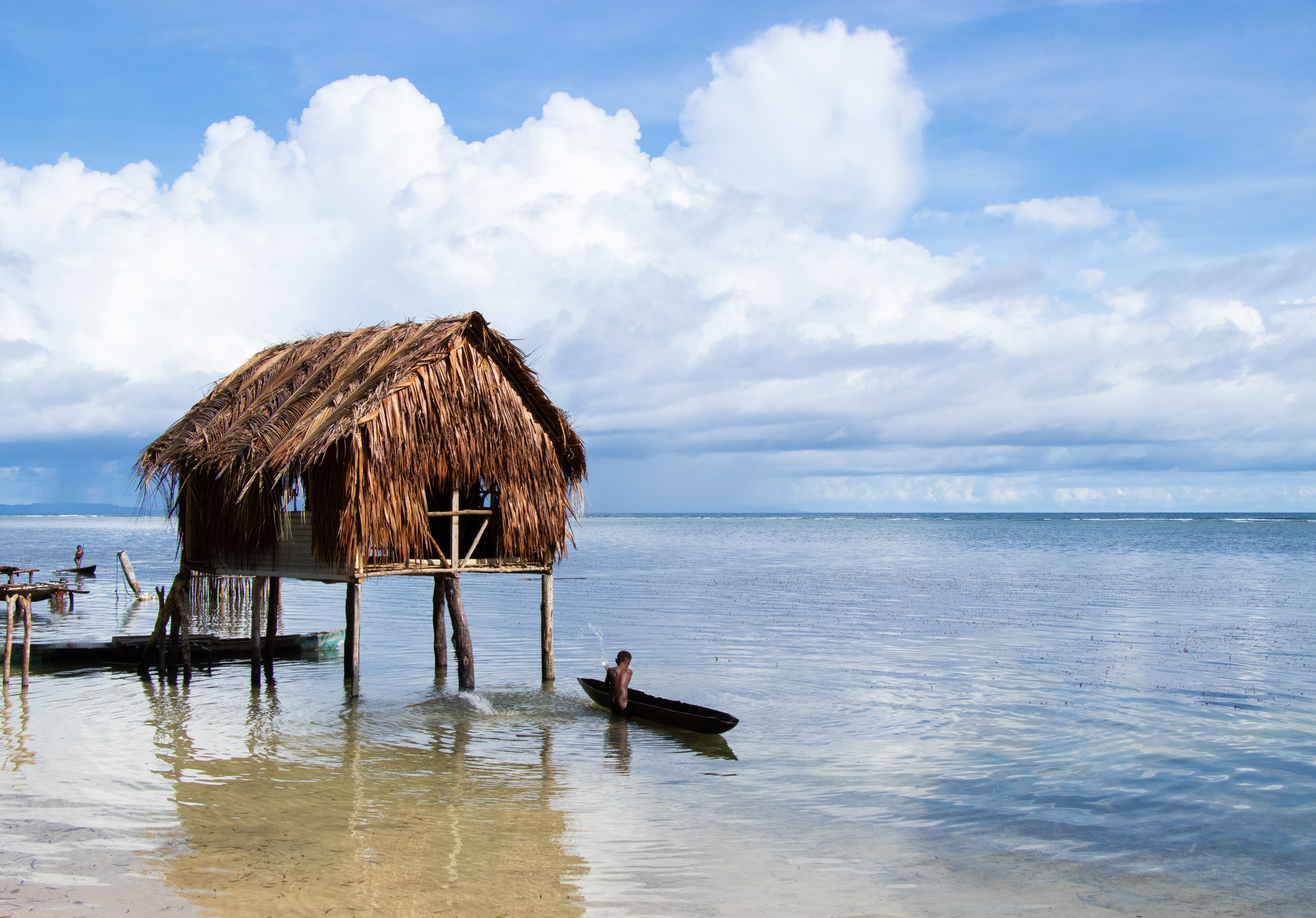 Hut in Manus Island, Papua New Guinea.